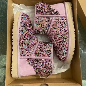 UGG | Shoes | Ugg Classic Mini Stellar Sequin Boots Womens Size 8